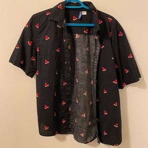 H&M Button Up Watermelon Print Shirt